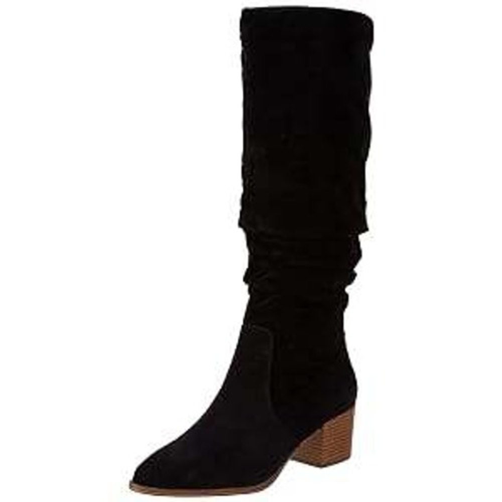 Women's Tall Block Heel Boots by Amazon Essentials Black Size 7.5 NWT